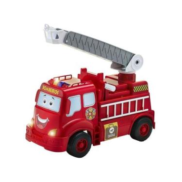 Imagem de Mini Caminhão Infantil Faz de Conta - Bombeiros em Ação Emite Sons Far
