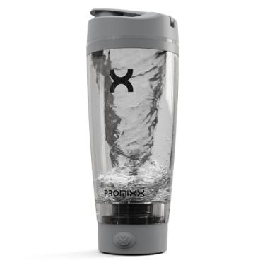Imagem de Promixx Garrafa coqueteleira Pro nova edição - recarregável, potente para shakes de proteína suaves - inclui armazenamento de suplementos - livre de BPA, copo de 600 ml, cinza frio