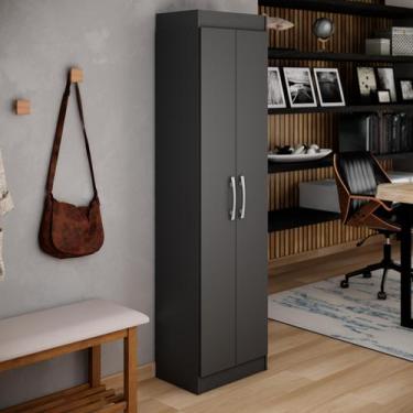 Imagem de Armário Multiuso 2 Portas 4 Prateleiras Office - Cinza - Direto Sim, C