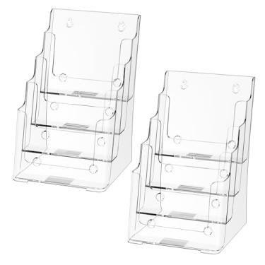 Imagem de zavekia Suporte Para Folhetos De Acrílico 4 Camadas 6X9", Organizador Literatura Transparente, Porta-Revistas, Suporte, Porta-Folhetos (2)