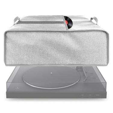 Imagem de Kingshion Capa Protetora Contra Poeira Para Toca-Discos, Compatível Com Sl-Q300/Sl-B250/Sl-B260/Sl-Bd20/Sl-Bd27/Sl-Bd35/Sld-20/Sl-Pc11/Sl1200/Sl1210 Pioneer Plx 1000 - Cinza Claro