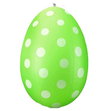 Imagem de PTUANZRIT Ovos De Páscoa Infláveis 2024, Decoração Para Áreas Externas, Enfeites Coloridos Pendurar Em Quintal, Jardim, Gramado, Varanda E Festa (16 Polegadas - 1 Peça, Verde)