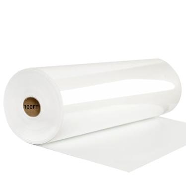 Imagem de HTVVETUR Vinil Branco Para Passar A Ferro, Rolo De 30 Cm Por M, Transferência Térmica Htv Rolos Camisetas, Máquina Corte Universal - Fácil Cortar E Remover (30 Branco)