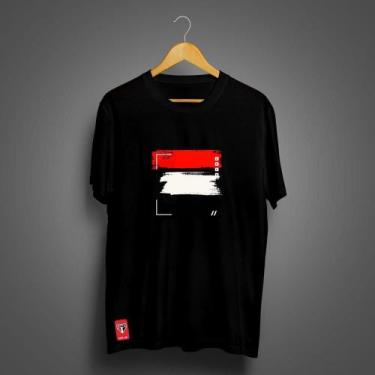 Imagem de Camiseta São Paulo Masculina Zé Carretilha Bandeira SPFC, Preto, M