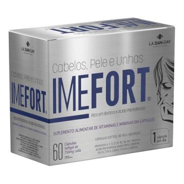 Imagem de Imefort Cabelos, Pele e Unhas (60 Cápsulas) - Com fórmula a base de 17 nutrientes selecionados para atuar na saúde dos cabelos, peles e unhas