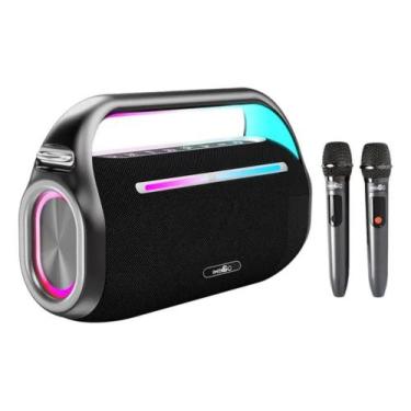Imagem de Caixa De Som Bluetooth 80w Tws Karaoke Portátil Rgb imenso x40