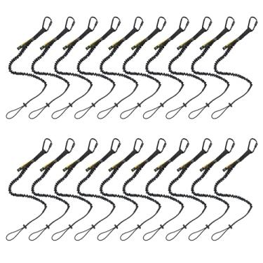 Imagem de TRSMIMA Cordão de ferramentas de segurança - Pacote com 20 ferramentas de absorção de proteção contra quedas Acessórios de amarração de correia de nylon Andaimes Treinamento de segurança para