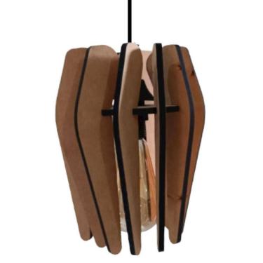 Imagem de Luminária Teto Tipo Pendente Roma Mdf - Completa Mdf Cru