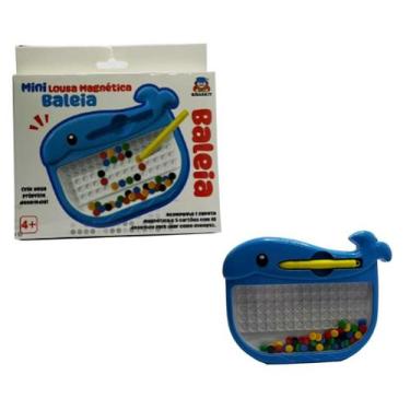 Imagem de Mini lousa magnetica baleia brinquedo educativo e infantil - BRASKIT