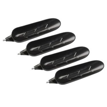 Imagem de 4 peças colher de isca de pesca de plástico colher colher alimentador de colher colher suporte de colher isca de carpa colher isca de peixe colher de pesca ninho colher acessórios de pesca, preto