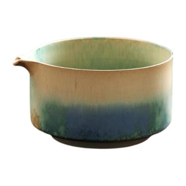 Imagem de predolo Acessórios para mistura de tigela de cerâmica Matcha, xícara de chá japonesa Chawan, tigela de chá de porcelana tradicional feita à mão para amigos e, Verde