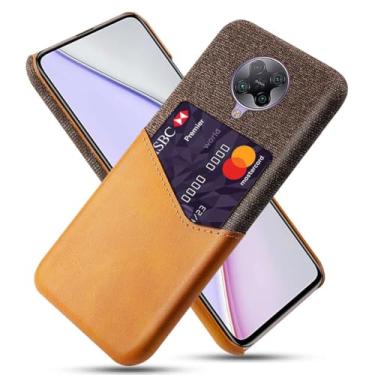 Imagem de Capa para Xiaomi Redmi K30pro,Tela e tampa de couro PU,Antideslizante,360°cobertura completa à prova de choque com 1 slot de cartão atrás,Prevenção de queda-Brown