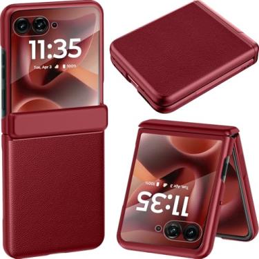 Imagem de NINKI Capa compatível com Motorola Razr 2025 Ultra com protetor de tela integrado, capa protetora de dobradiça para Razr 2025 capa de couro ultra fina resistente à queda para Motorola Razr 60 Ultra