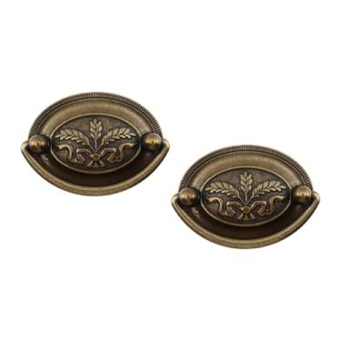 Imagem de Chinflly Puxador de anel de armário antigo, puxador de gaveta vintage de liga de zinco oval para gaveta, cômoda, armário, guarda-roupa, casa, quarto, cozinha, ferragens, tipo-2