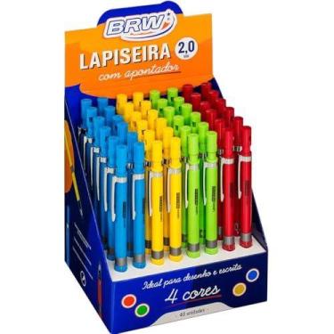 Imagem de Lapiseira 2.0Mm Metalica 4Cores C/Apontador (S - BRW