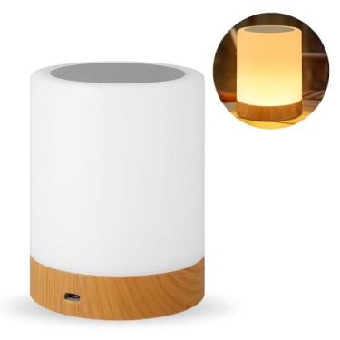 Imagem de Luminária de Mesa LED Touch Noturna USB 6 Cores Recarregável - Dexin