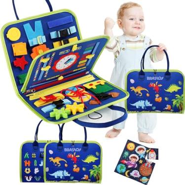 Imagem de Placa de Montessori Sensorial Maleta Infantil Educativa Brinquedo Acima de 3 Anos (Azul)