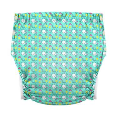 Imagem de FashionCha Fralda de Pano para Adultos, Capa de Fralda Lavável, Confortável de Usar, Roupa íntima para Incontinência de Alta Resistência, Cuecas Antivazamento, Símbolo Xxl