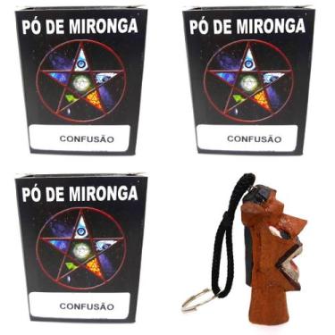 Imagem de Pó de Mironga Confusão Ritual Umbanda Macumba Chaveiro Carranca Proteç