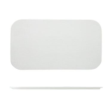 Imagem de Prato simples de cerâmica sobremesa restaurante hotel bife ocidental - prato retangular de 35,56 cm