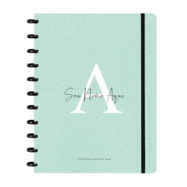 Imagem de Caderno de Discos Flex Inteligente Iscool Personalizado Grande Areia Sand Verde