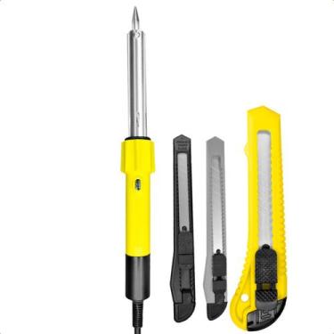 Imagem de Ferro de Solda 100W 127V Elétrico Com 3 Estilete Profissional 18mm - S