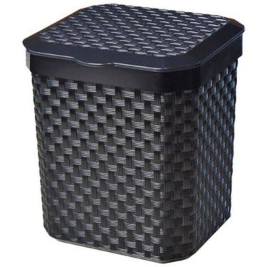 Imagem de Lixeira Pia Rattan 5 Litros E Dispenser +  Detergente