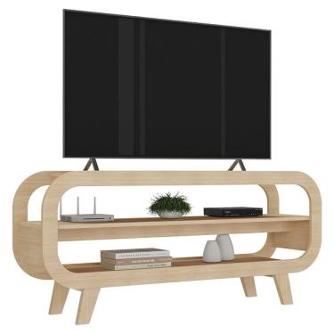 Imagem de Rack Bancada Para Tv 42 Pol 122 Cm Mdf Naturale Arly Naturale