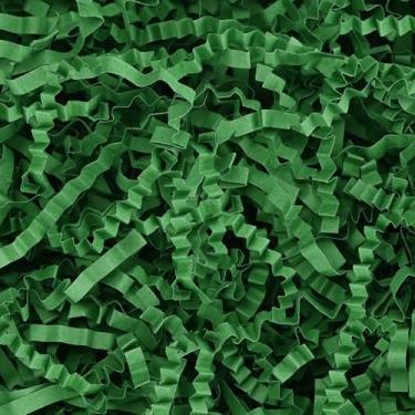 Imagem de Raissily 300 g Enchimento de papel cortado enrugado, almofada de grama para Natal, casamento, aniversário, Páscoa, noivado, presente, caixa de confetes, decoração de enchimento de cesta - verde