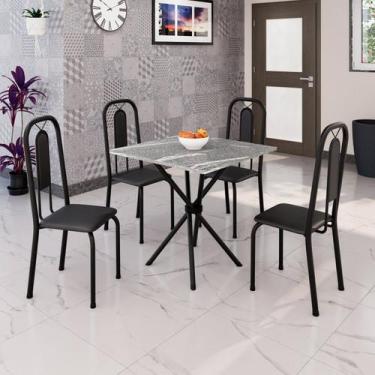 Imagem de Conjunto Sala de Jantar com 4 Cadeiras Lívia - Soma Móveis