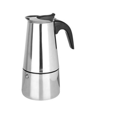 Imagem de Cafeteira Italiana Moka Alumínio Xícaras – Café Espresso Tradicional(Italiana 4 Xícaras)