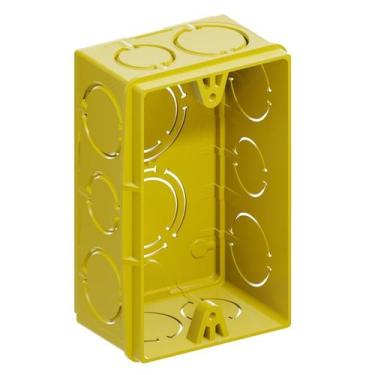 Imagem de Caixa luz 4x2 tigreflex amarela - Tigre tubos e conexões