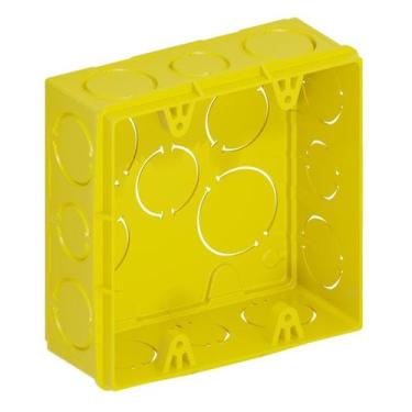 Imagem de Caixa luz 4x4 tigreflex amarela - Tigre tubos e conexões