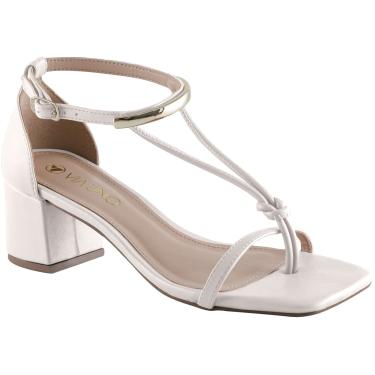 Imagem de Sandália De Salto, Via Uno, Feminino, Off White, 36