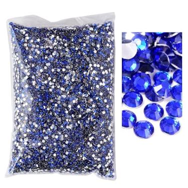 Imagem de Blinginbox 15.000 peças de strass flatback, strass de resina não hotfix grande quantidade atacado para artesanato DIY design criativo, roupas, maquiagem, arte de unhas (5 mm = 0,5 cm, safira)