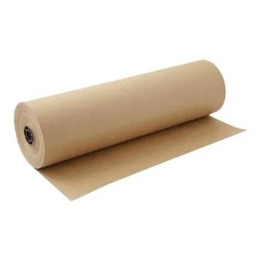 Imagem de Papel Kraft Pardo Rolo Bobina 60Cm 10Kg Embalagem Caixa 200M