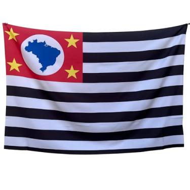 Imagem de Bandeira Decorativa de São Paulo em Tecido Oxford Sublimado a Laser Face Única 1x1,5m