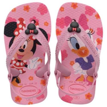 Imagem de Chinelo Infantil Havaianas Baby Disney Classics - Rosa e Preto, 22