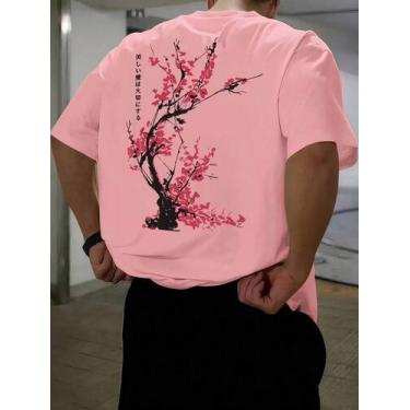 Imagem de Camiseta Manga Curta T-shirt Personalizada Masculina Flores - crushed,