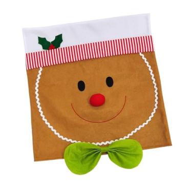 Imagem de AFXGUSD Capa para cadeira de escritório de Natal, capa protetora lavável à prova de poeira para encosto, para escritório, sala de estudo, sala de jantar, Gravata Borboleta Verde