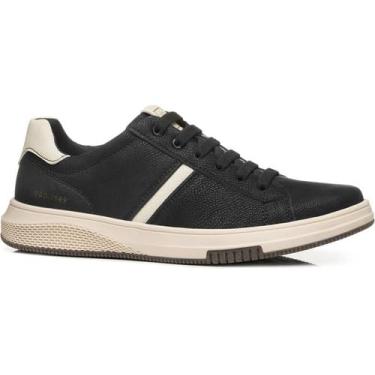 Imagem de Sapatênis Casual Masculino Pegada Microfibra Ref17240207 (Preto/Creme, BR, Adulto, Numérico, 42)