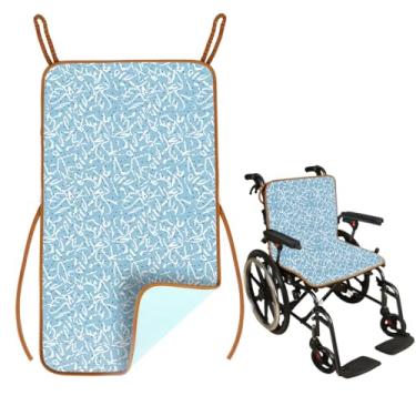 Imagem de EHUCONELDEX Almofada de incontinência de cadeira de rodas altamente absorvente para cuidados com idosos (padrão de ramo azul)