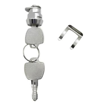 Imagem de Generic Cilindro de fechadura para porta-malas de motocicleta com 2 chaves, fácil de instalar, resistente, para substituição de fechadura de porta-malas de, 16mm