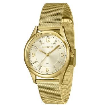 Imagem de Relógio Lince Feminino Ref: Lrgj178l36 C2kx Casual Mesh Dourado
