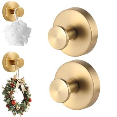 Imagem de 2 pacotes de ganchos de ventosa para grinaldas em vidro, 2025 novos ganchos de ventosa sem broca para toalhas, roupões, casacos, grinaldas, gancho de montagem na parede para banheiro e cozinha, gancho