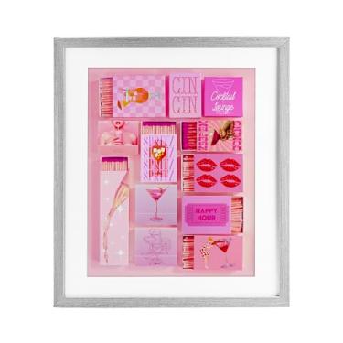 Imagem de Stupell Industries Impressão emoldurada cinza Glam Matches feminina sob vidro, design de Lil' Rue, 53 x 43 cm