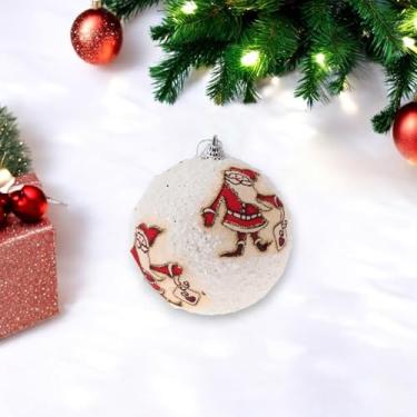 Imagem de Generic 1 peça de enfeites de bolas de Natal bola de neve de espuma redonda tipo B espuma vermelha branca 8 cm