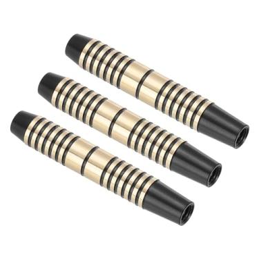 Imagem de PATIKIL Barril de substituição de dardo de 16 gramas, 3 peças de acessórios de cilindro de substituição de dardo de cobre para pontas de dardo macias e de aço, ouro preto