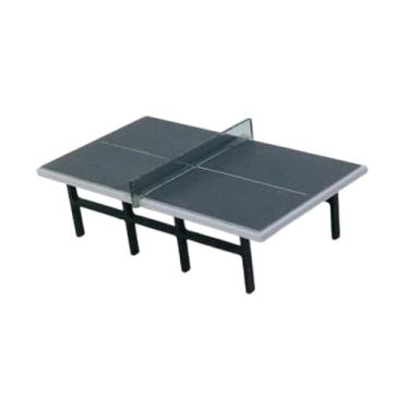 Imagem de harayaa Mesa de tênis de mesa em miniatura, escala 1/87, para decoração de casa de bonecas, brinquedo para presente, vitrine ou cenário de jardim de fadas, Cinza