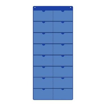 Imagem de SiaBiced Calendário de Bolso para Sala de Aula, em Branco, para Pendurar e Organizar, Calendário Mensal Versátil para Materiais Escolares, Educação Infantil e, Azul